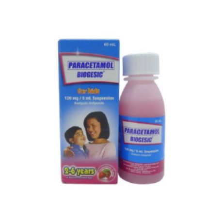 Biogesic Syrup 2-6yrs. Strawberry 60ml