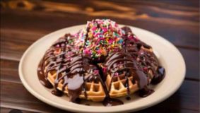Picture of Candies, Marshmallow, Nutella Waffle
