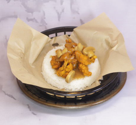 Chicken poppers with Rice