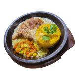 Sizzling Pork Chop with Mushroom Demi-Glace Sauce