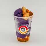 leche flan and ice cream