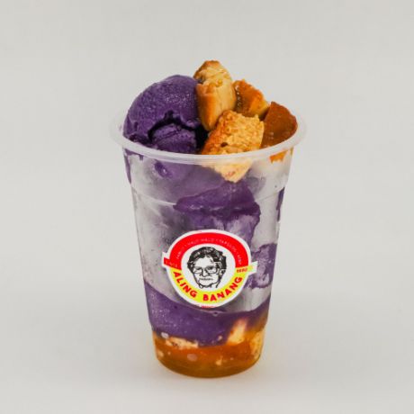 leche flan and ice cream