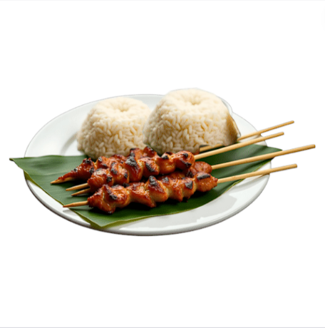 Picture of 2 Stick Chicken Bbq with Rice