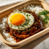 Picture of Burger Steak w/ Egg and rice