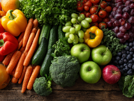 Picture of Mixed Fresh Veggies, fruits, Egg & Rice