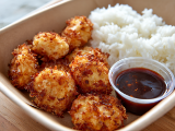 Picture of Chicken Poppers w/ BBQ sauce and Rice packed meal