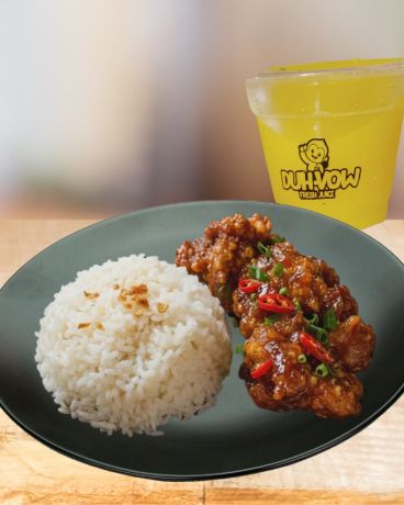 Picture of Sweet and Spicy Chicken Rice Meal with 8oz Fruit Juice